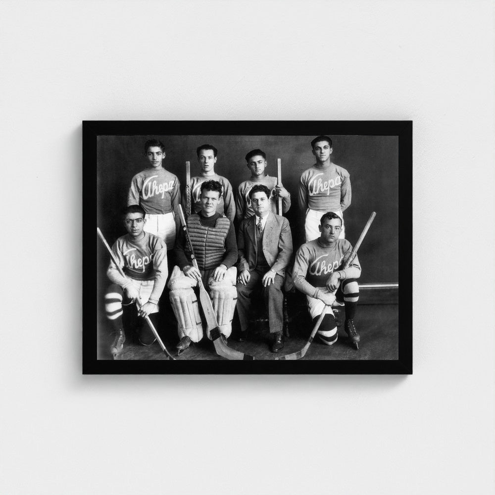 AHEPA Hockey Team — 12 × 16 inch black framed print