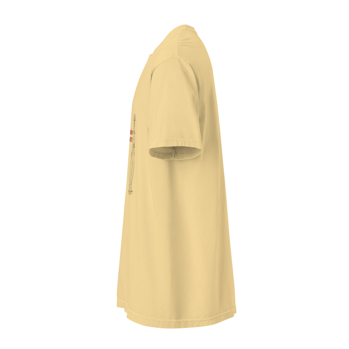 Caryatid — I Miss My Sisters T-shirt, Butter, side view