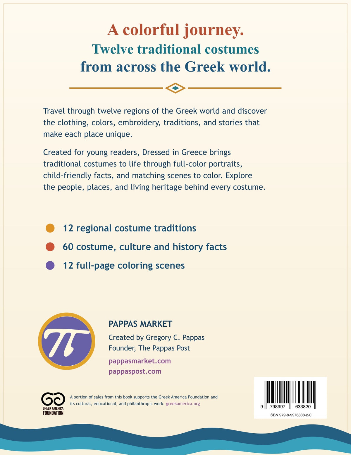 Dressed in Greece — back cover with ISBN barcode