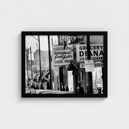 The Neighborhood Street — 12 × 16 inch black framed print