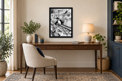 Inside the Market in a black frame, shown in an office setting — room visualization
