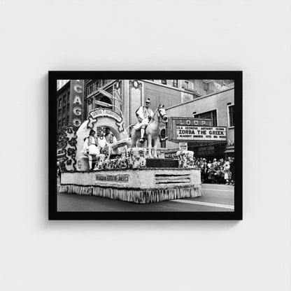 Greek Culture on the Marquee — 12 × 16 inch black framed print