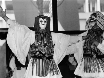 Masked Performers — 12 × 16 inch art print