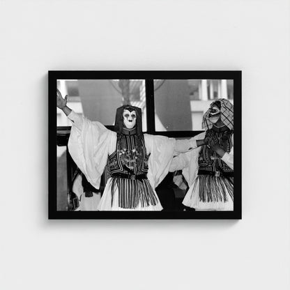 Masked Performers — 12 × 16 inch black framed print