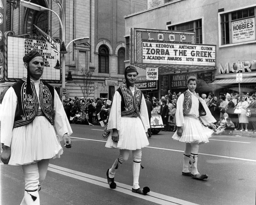 Chicago Parade past the Theater — 8 × 10 inch art print