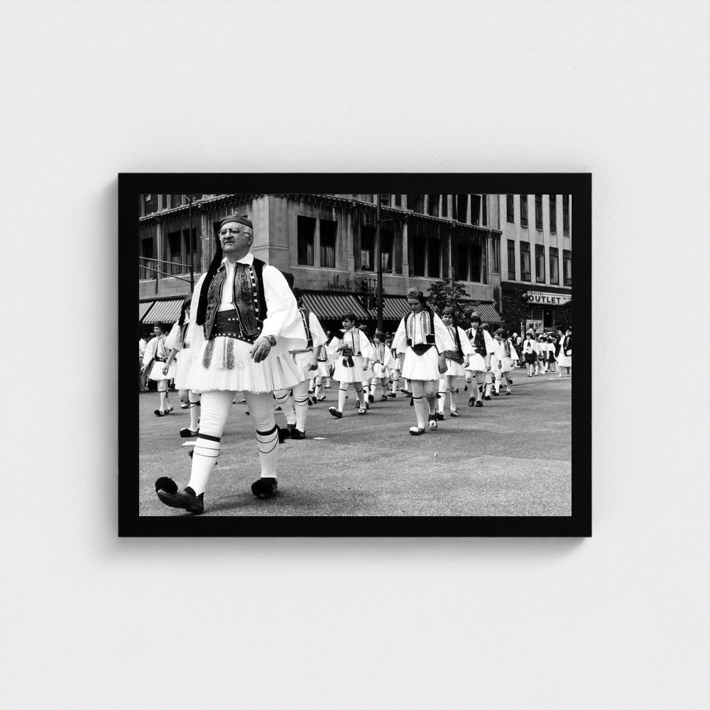 Chicago Parade Leader — 12 × 16 inch black framed print