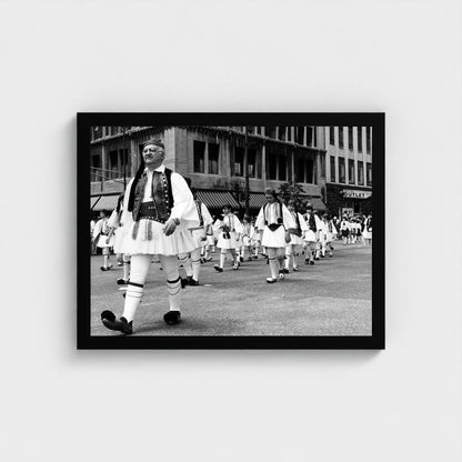 Chicago Parade Leader — 12 × 16 inch black framed print