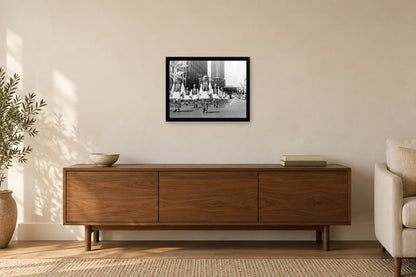 Parade Near Marina City in a black frame, shown in a home setting — room visualization