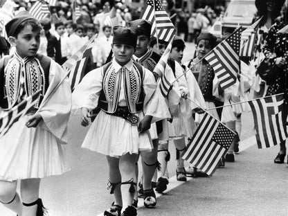 Young Parade Marchers — 12 × 16 inch art print