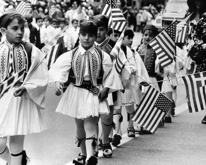 Young Parade Marchers — 8 × 10 inch art print