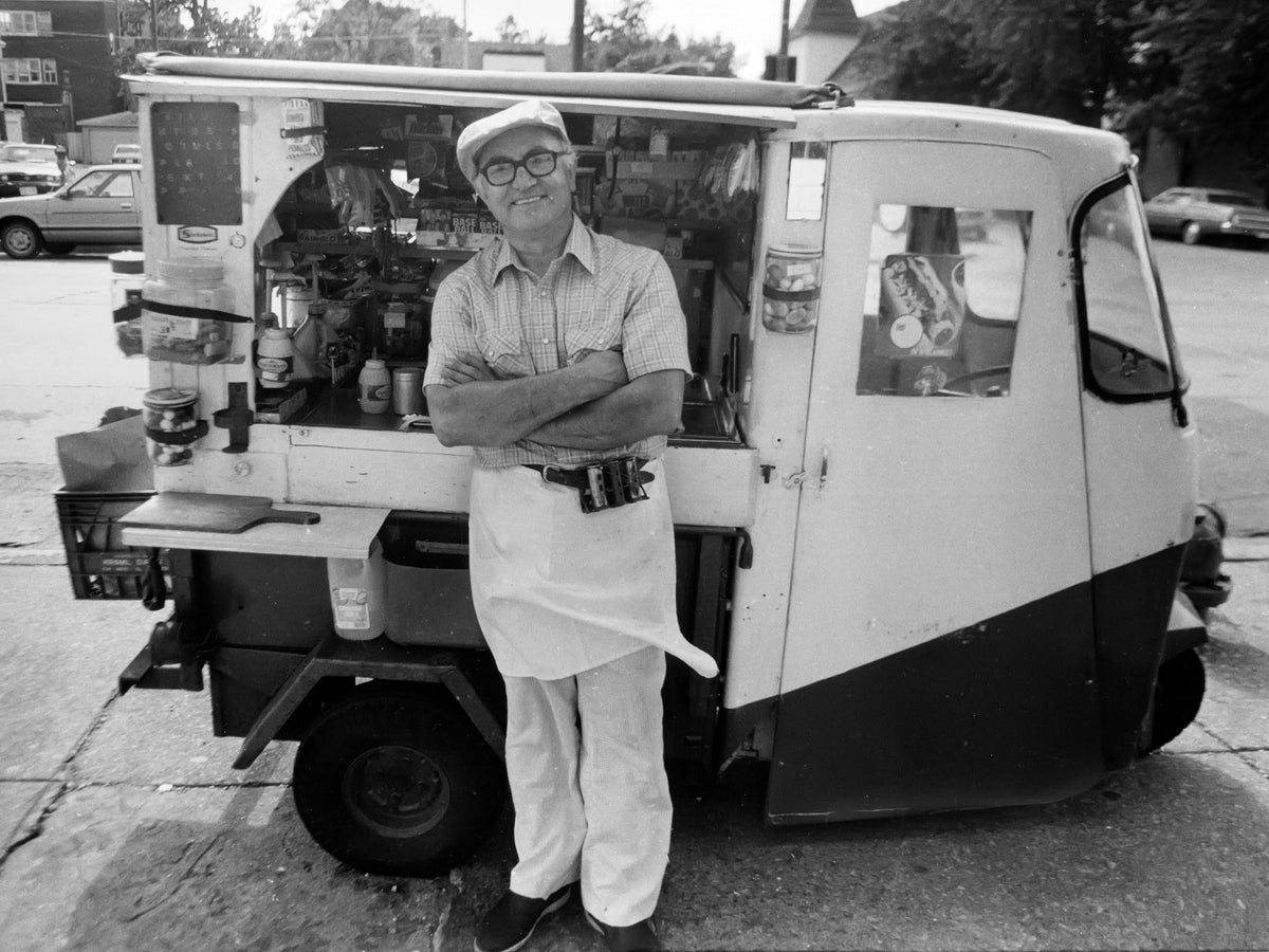 A Neighborhood Food Cart — 12 × 16 inch art print