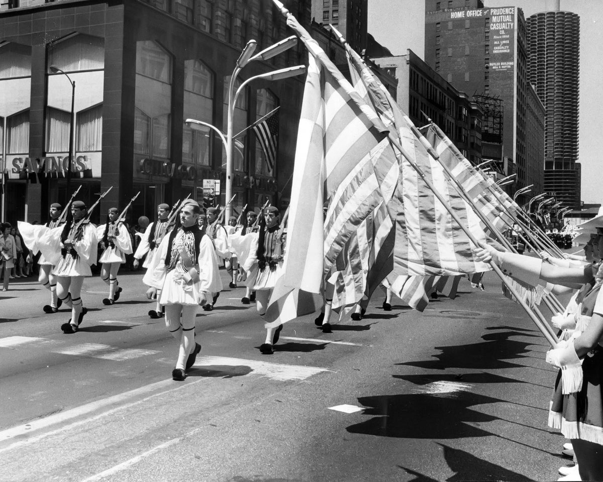 Flags along the Parade Route — 8 × 10 inch art print
