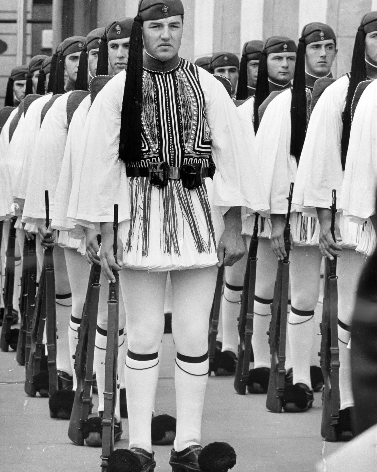 Evzones Standing Together — 8 × 10 inch art print