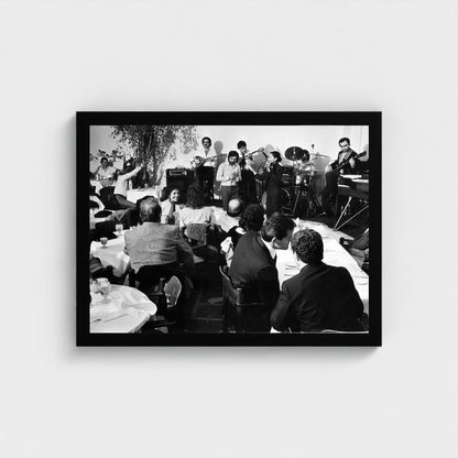 Music and Dancing Indoors — 12 × 16 inch black framed print