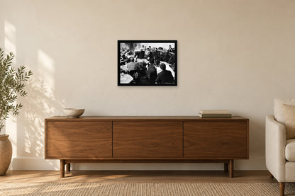 Music and Dancing Indoors in a black frame, shown in a home setting — room visualization