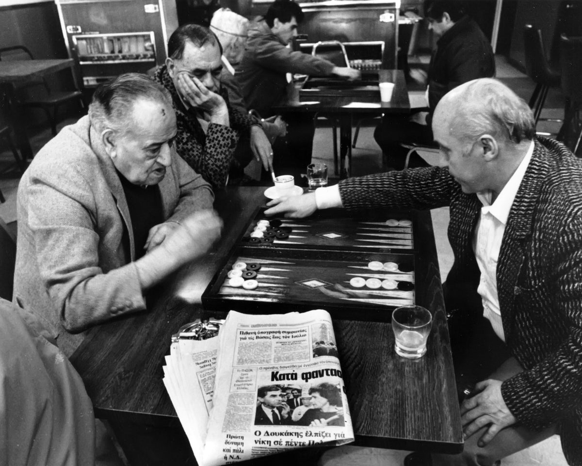 A Game at the Coffeehouse — 8 × 10 inch art print