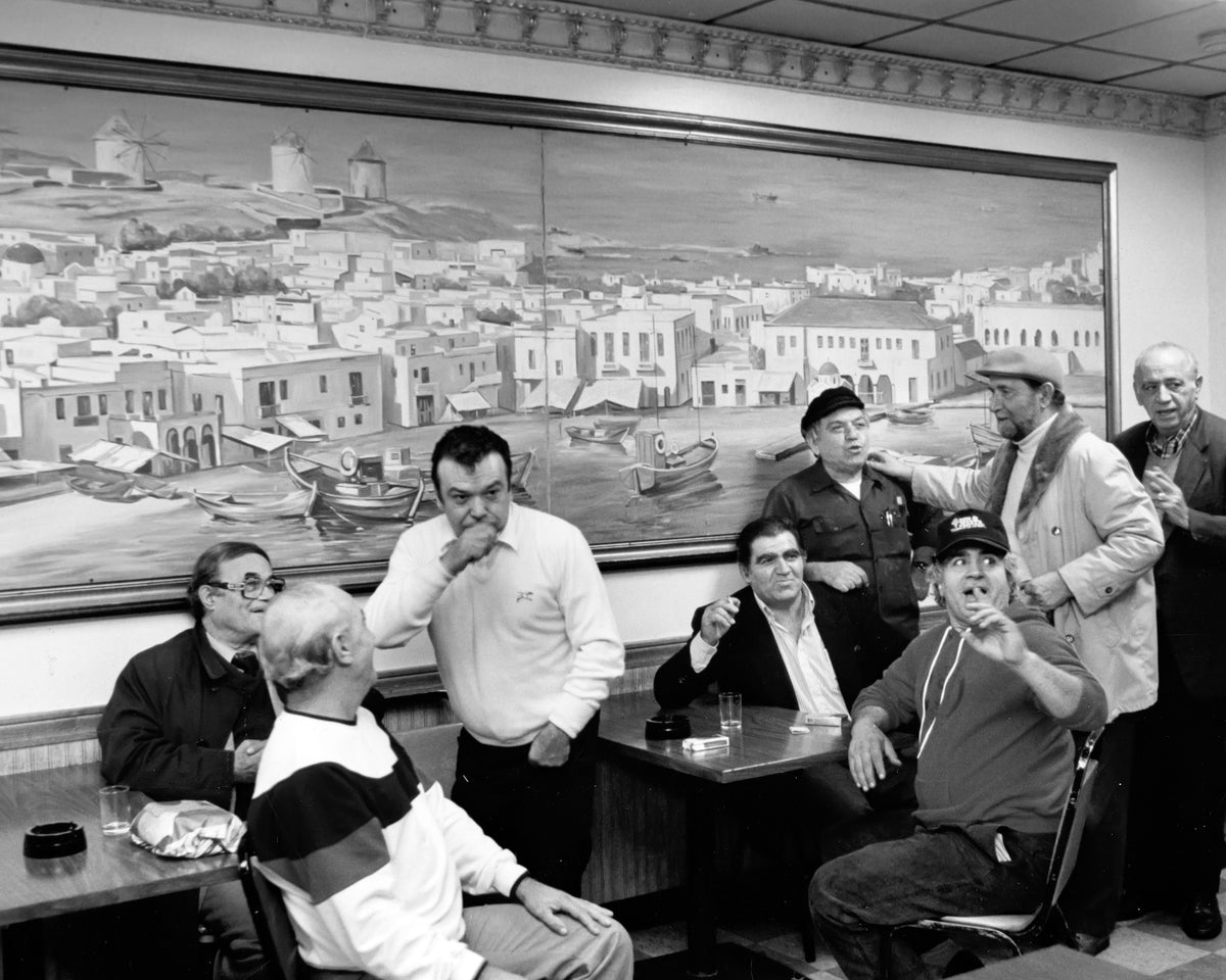 Gathered at the Coffeehouse — 8 × 10 inch art print