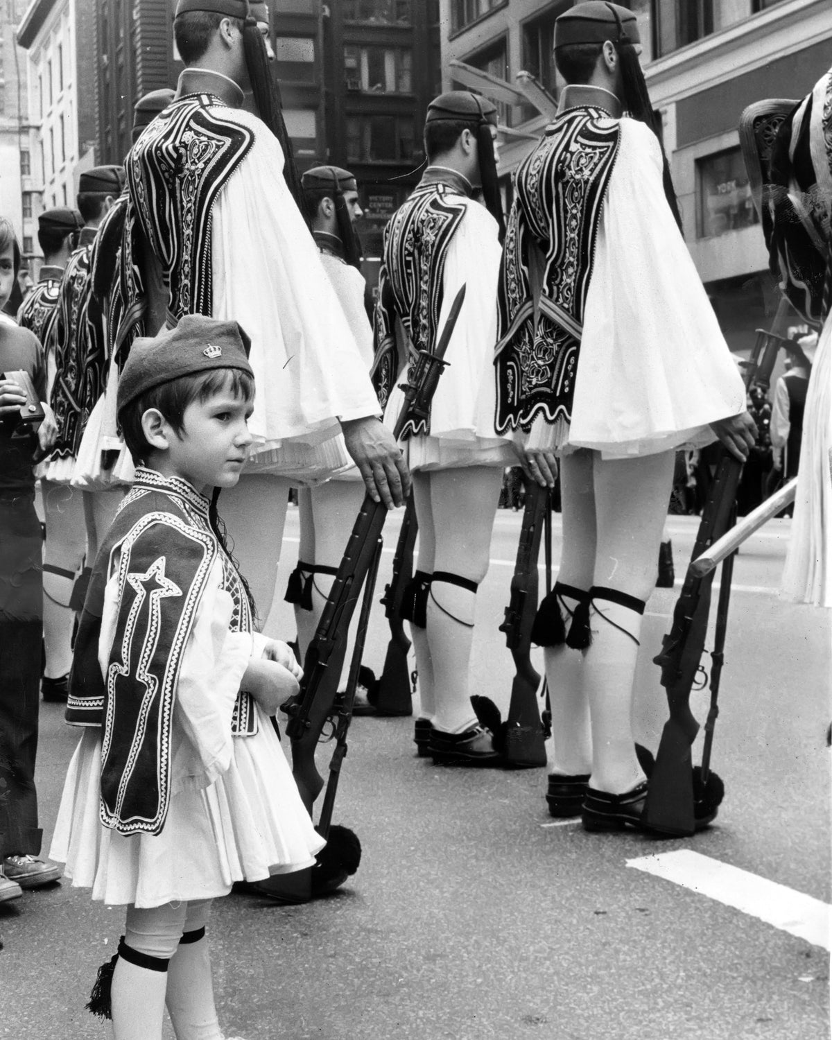 Marching through Downtown — 8 × 10 inch art print