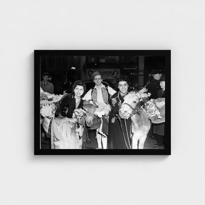 Flowers at a Community Celebration — 12 × 16 inch black framed print