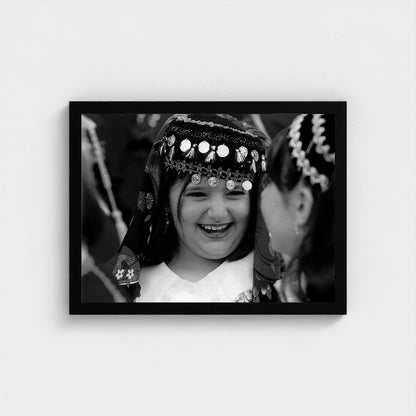 A Young Parade Participant — 12 × 16 inch black framed print