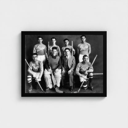 AHEPA Hockey Team — 12 × 16 inch black framed print