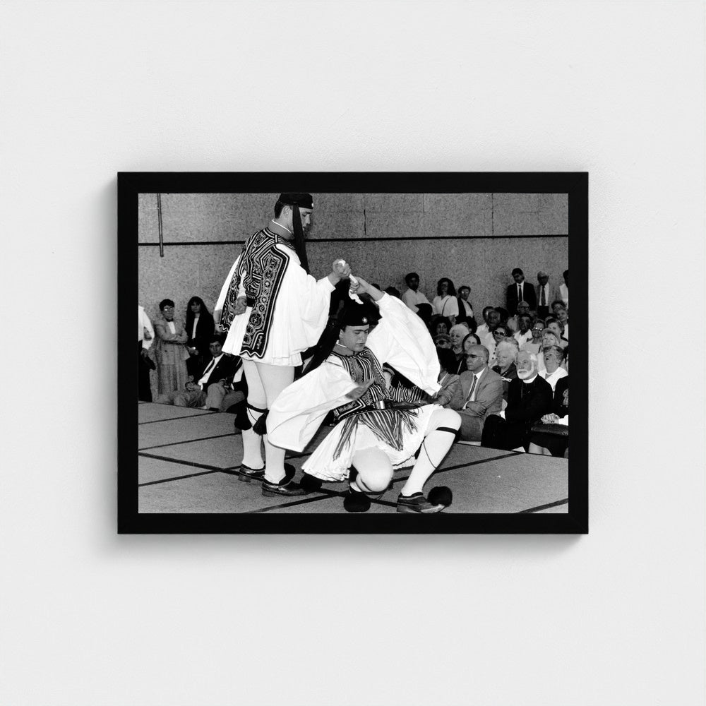 Traditional Dance Performance — 12 × 16 inch black framed print
