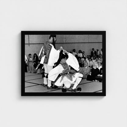 Traditional Dance Performance — 12 × 16 inch black framed print