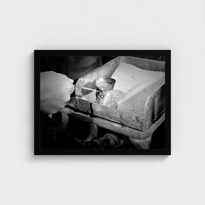 Making Coffee over Hot Sand — 12 × 16 inch black framed print