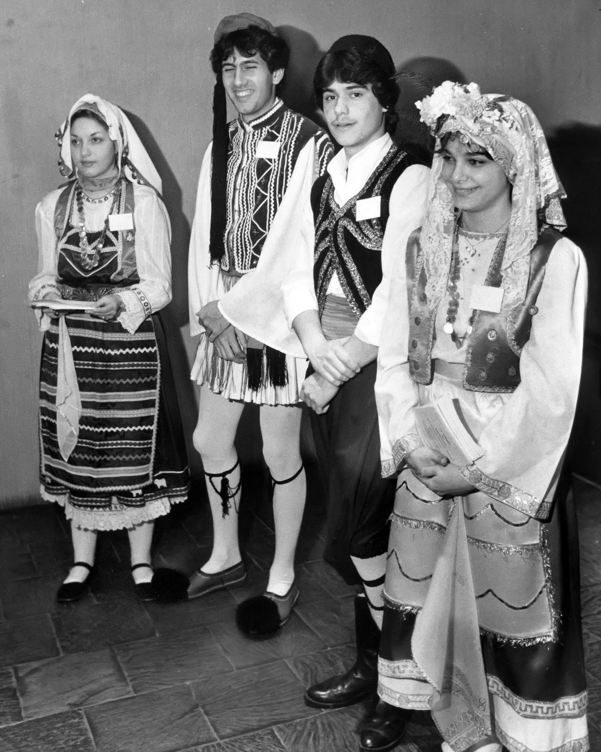 Young People in Traditional Dress — 8 × 10 inch art print