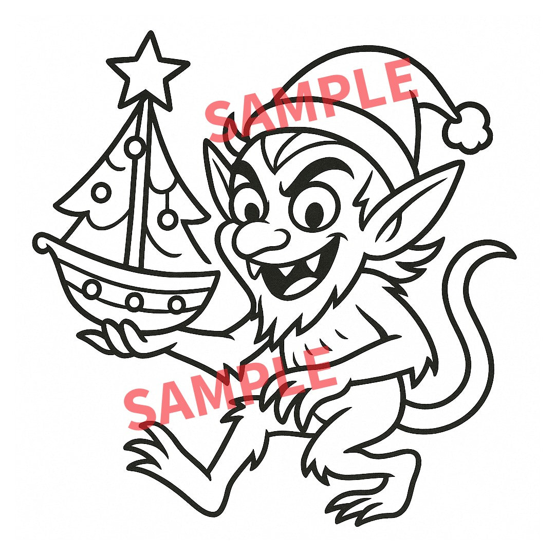 Kostas the Kalikantzaros: A Digital Coloring Book