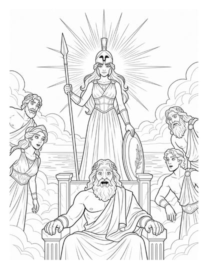 Athena coloring page