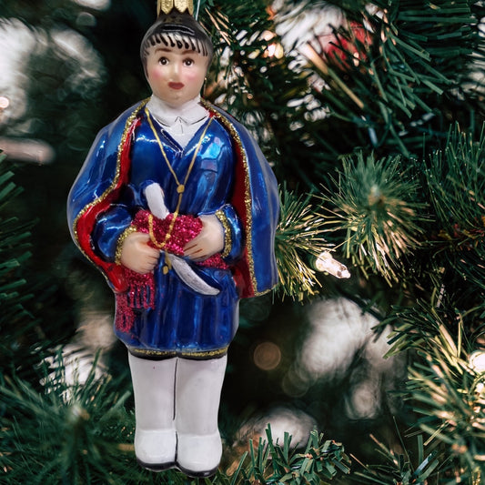 Man of Crete Glass Christmas Ornament