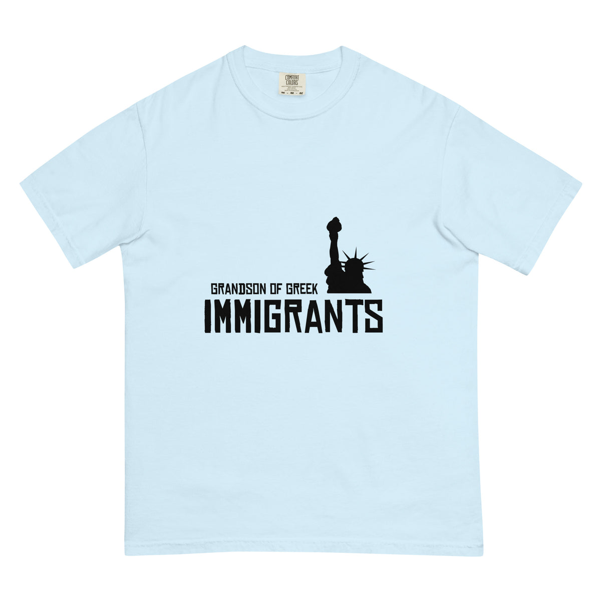 Grandson of Greek Immigrants — USA — Chambray, approved lower placement