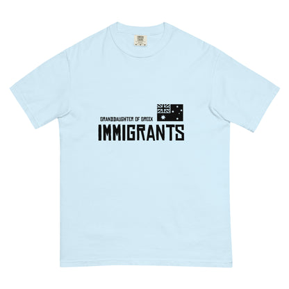 Granddaughter of Greek Immigrants — Australia — Chambray, approved lower placement