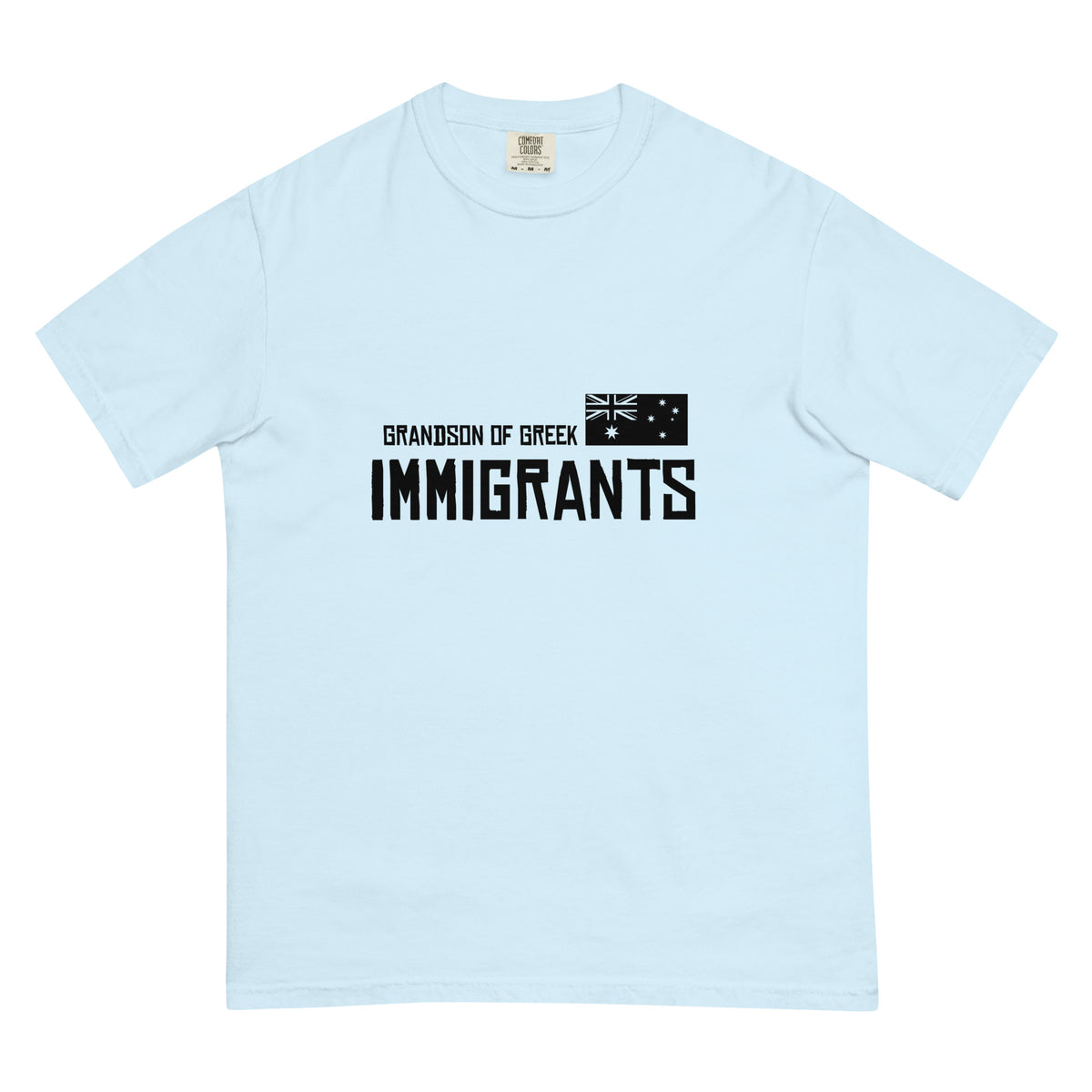 Grandson of Greek Immigrants — Australia — Chambray, approved lower placement