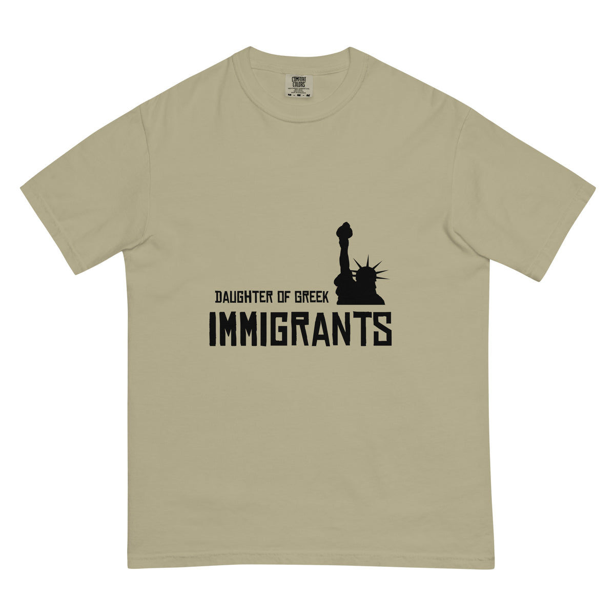 Daughter of Greek Immigrants — USA — Khaki, approved lower placement
