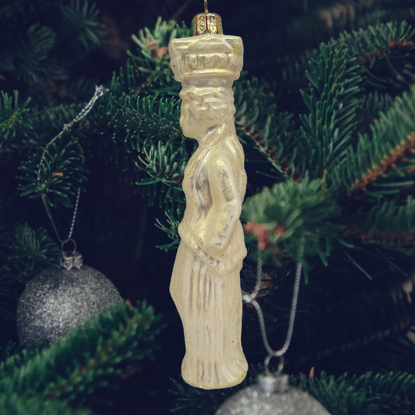 Caryatid Glass Christmas Ornament