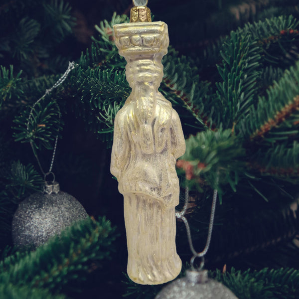 Caryatid Glass Christmas Ornament