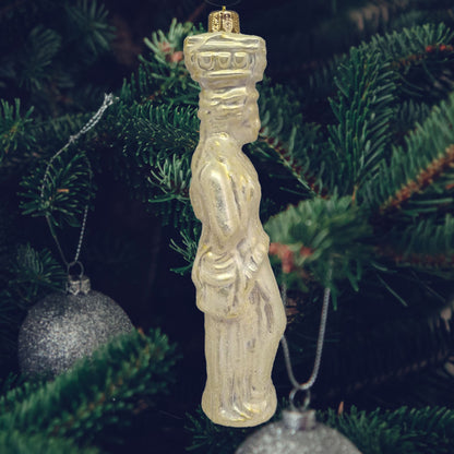 Caryatid Glass Christmas Ornament