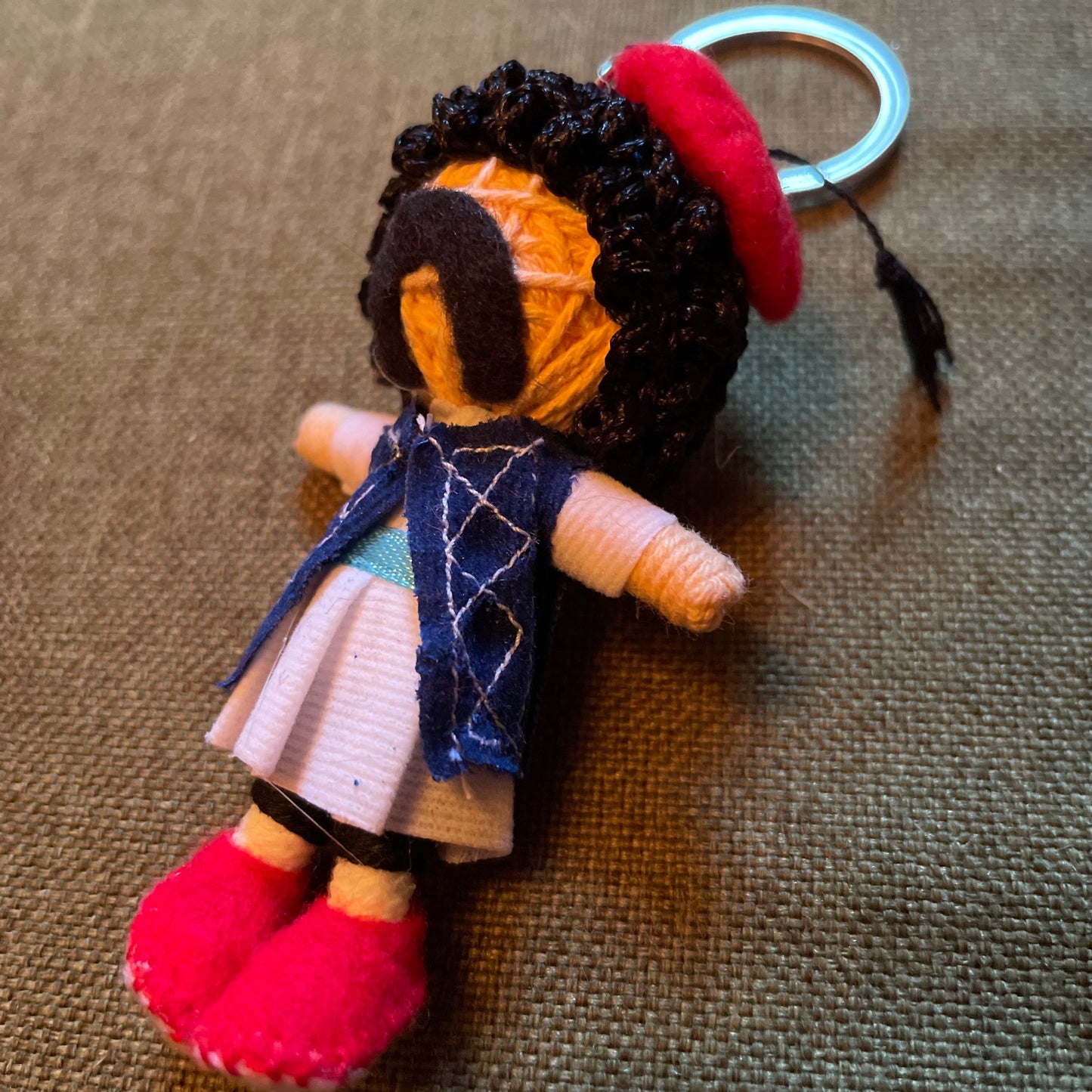 Handmade Felt Evzone Keychain aka Mitso